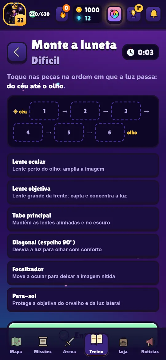 Minijogo Monte a luneta